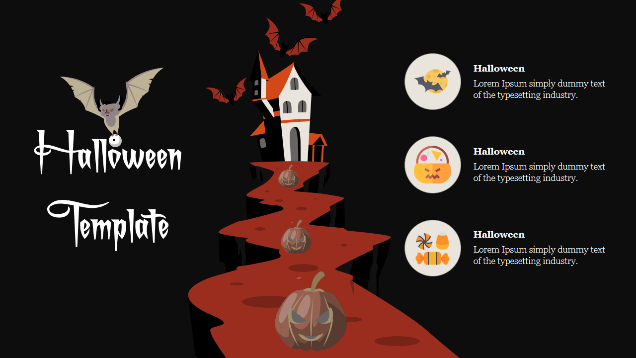 Free - Exciting Free Halloween Template Presentation Slide